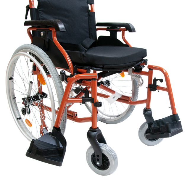 Кресло-коляска инвалидная механическая FS218LQ, с пневматическими колесами, 45 см