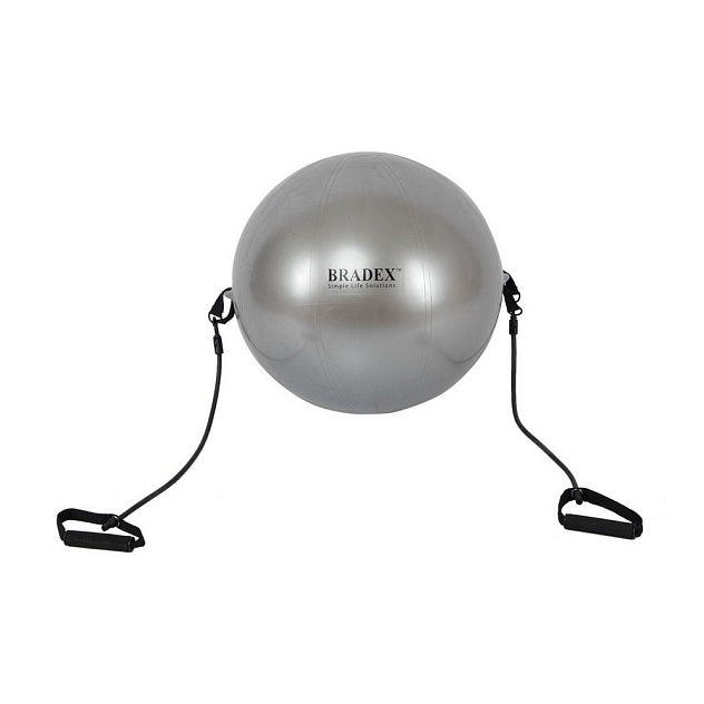 Мяч для фитнеса "ФИТБОЛ-65" с эспандерами