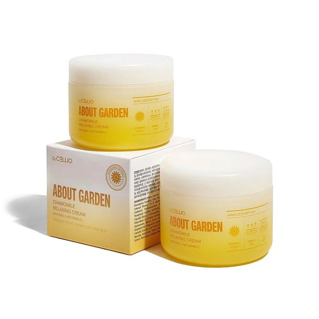 Крем для лица Dr.CELLIO ABOUT GARDEN CHAMOMILE успокаивающий с ромашкой