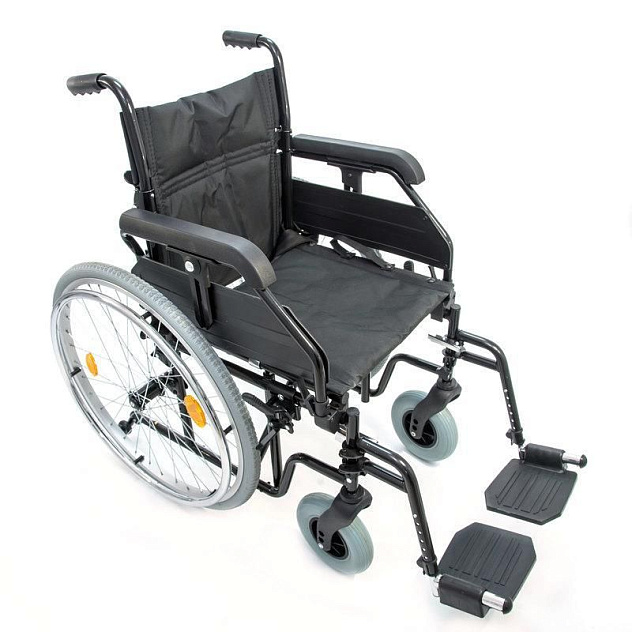 Кресло-коляска инвалидная 712N-1 (ширина сидения 46 см, литые задние колеса)