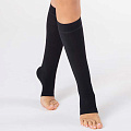 Гольфы компрессионные с открытым носком, класс компрессии 1 ТК.910 (Размер: №6 Цвет: Черный)